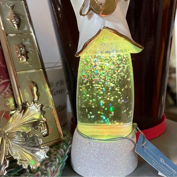 NEW Angel color-changing Night Light Glitter Snow Globe by Roman, Gift-able! - Picture 9 of 14